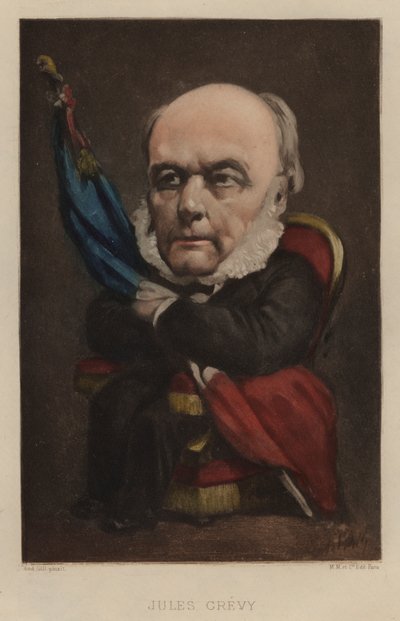 Jules Grevy , fransk statsmann av Andre Gill